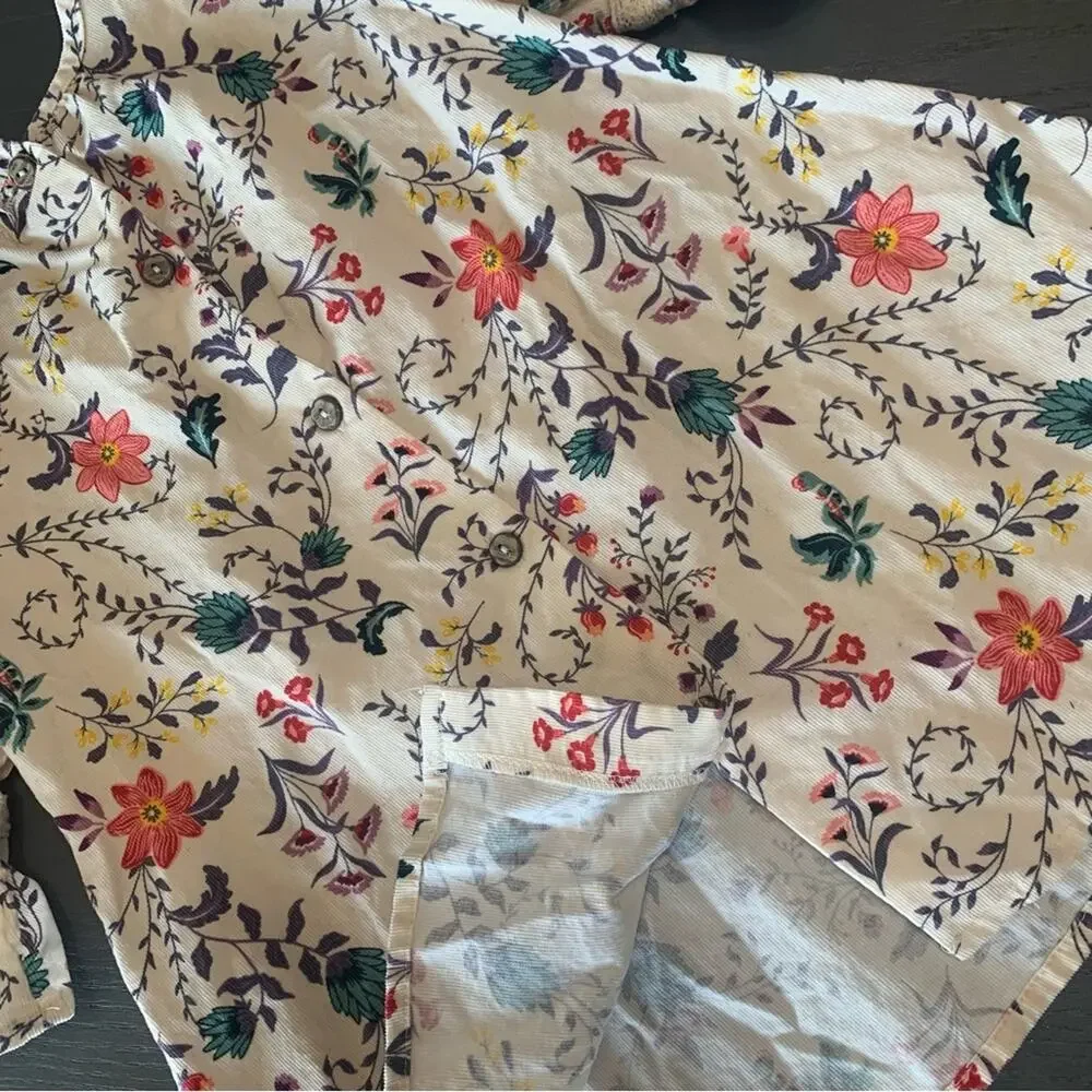 Size 4T Floral Dress | Cynthia Rowley dress | Floral button back Corduroy Tunic